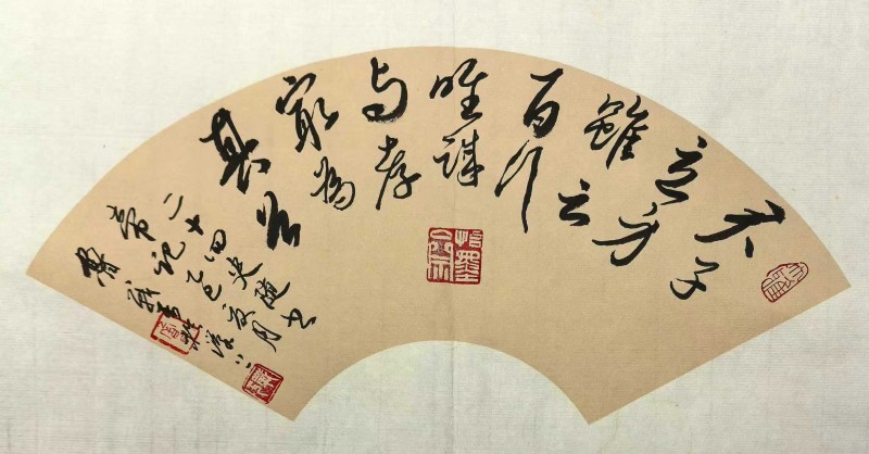 永葆文化活力 振奋民族精神 ——爱国有我之：鲁战平，我为抗战胜利写一幅书法。