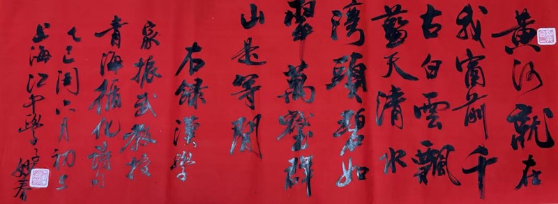 永葆文化活力 振奋民族精神 ——爱国有我之：江妙春，我为抗战胜利写一幅书法。