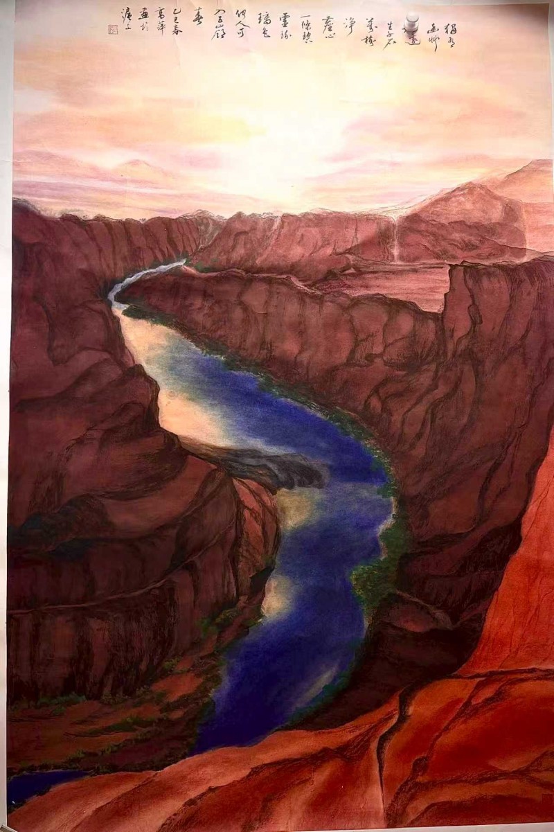 永葆文化活力 振奋民族精神 ~爱国有我之:高萍,我为抗战胜利画一幅画儿。