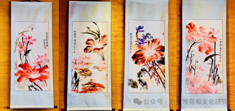 红叶寄情颂党恩 荷风雅集画端阳--刘宝堆师生红叶荷花展落幕